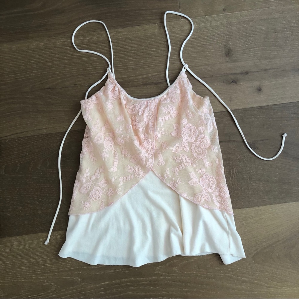 Ella moss cute pink lace top